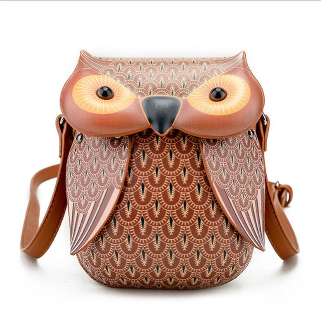 Mini Brown Owl Messenger Bag