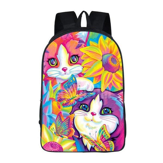 Lisa Frank Flower Cat Backpack