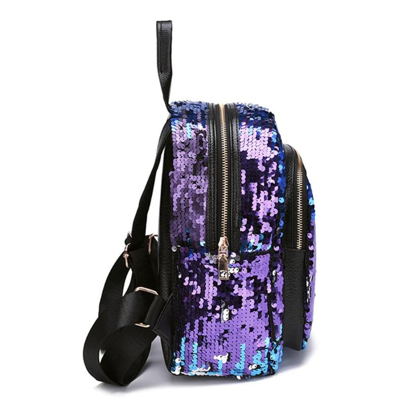 Mini Multi-Color Sequin Backpack w/ Pencil Case 