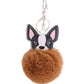 Fluffy Pom Pom Chihuahua / Dog Keychain Bag Charm 