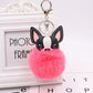 Fluffy Pom Pom Chihuahua / Dog Keychain Bag Charm Hot-Pink