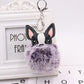 Fluffy Pom Pom Chihuahua / Dog Keychain Bag Charm 