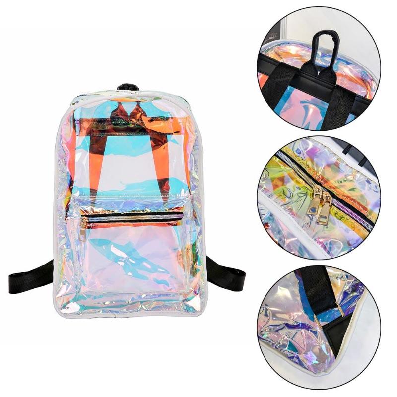 Transparent PVC Holographic Backpack 