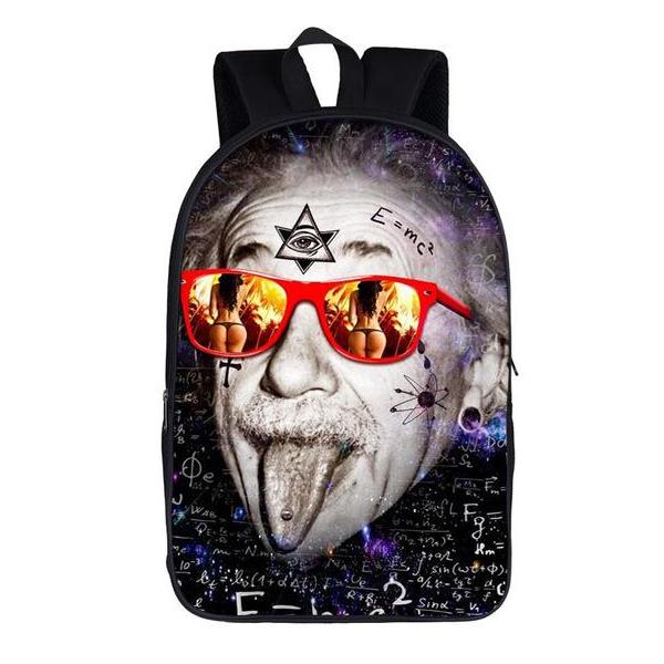 Funny Albert Einstein Sunglasses Backpack