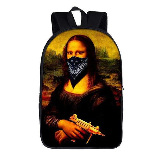 Gangsta Mona Lisa Backpack