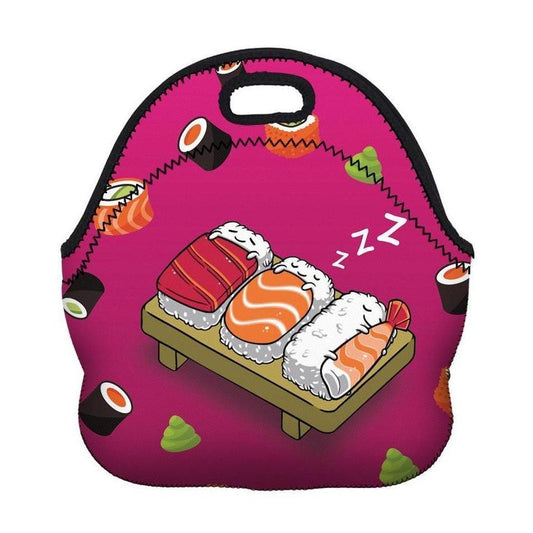 Cute Insulated Neoprene Sushi Print Lunch Bag