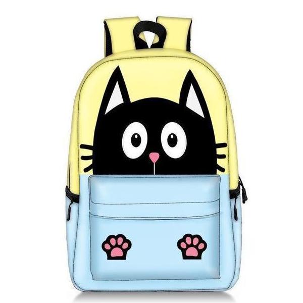 Kids Cute Two-Tone Kitty Cat Backpack