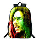 Bob Marley Reggae Print Backpack (16&quot;) Style 5 / Nylon