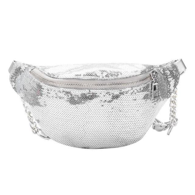 Silver Sequin Fanny Pack