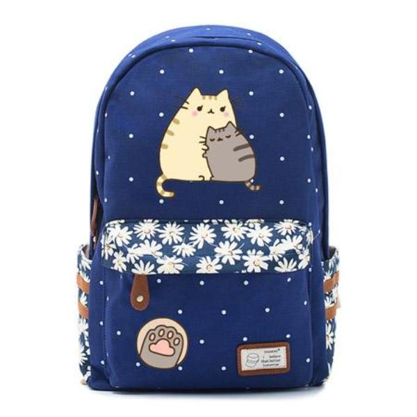 Navy Pusheen Cat Backpack Style 2