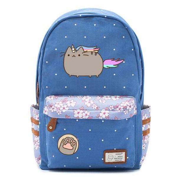 Blue Pusheen Cat Backpack Style 6