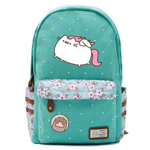 Teal Pusheen Cat Backpack Style 7