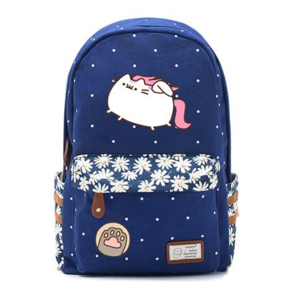 Navy Pusheen Cat Backpack Style 7