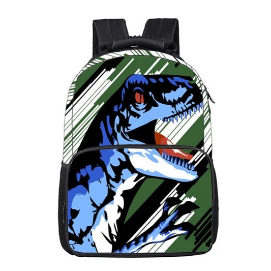 Abstract Raging Dinosaur Print Backpack (16&quot;) Default Title