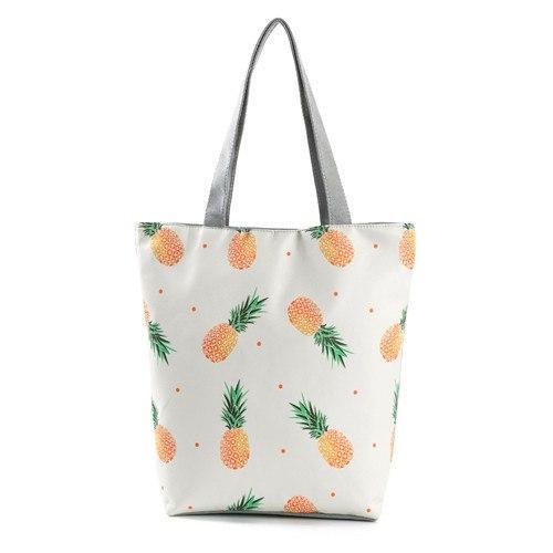White Pineapple Tote Bag