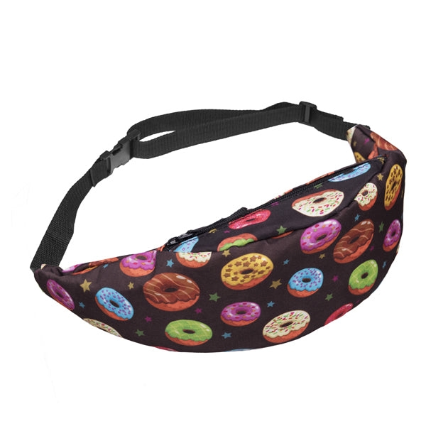 Colorful Donut Print Fanny Pack Waist Bag