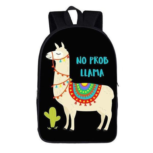 No Prob Llama Print Backpack