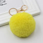 Fluffy Pom Pom Keychain / Bag Charm (Gold) Yellow