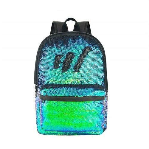 Multi-Color 2-Way Reversible Sequin Backpack Green