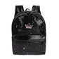 Mini Crown Glitter Sequins Backpack Black
