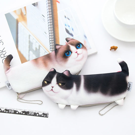 Cartoon Cat Shape Pencil Bag Case (8&quot;) 