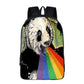 Funny Rainbow Puke Panda Backpack (17")