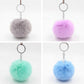 Fluffy Pom Pom Keychain / Bag Charm (Silver) 