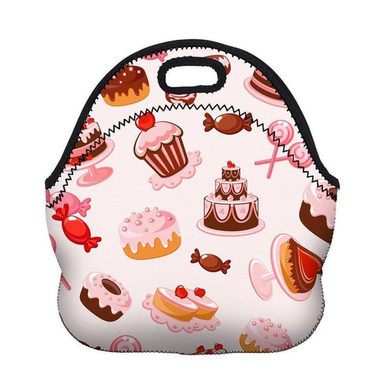 Insulated Neoprene Treat Pattern Lunch Bag