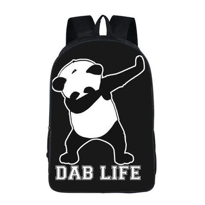 White Dabbing Panda Backpack